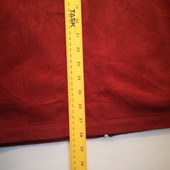 Greg Norman for Tasso Ella Men's Size Large Black & Red Full Zip Fleece Vest - Picture 9 of 10